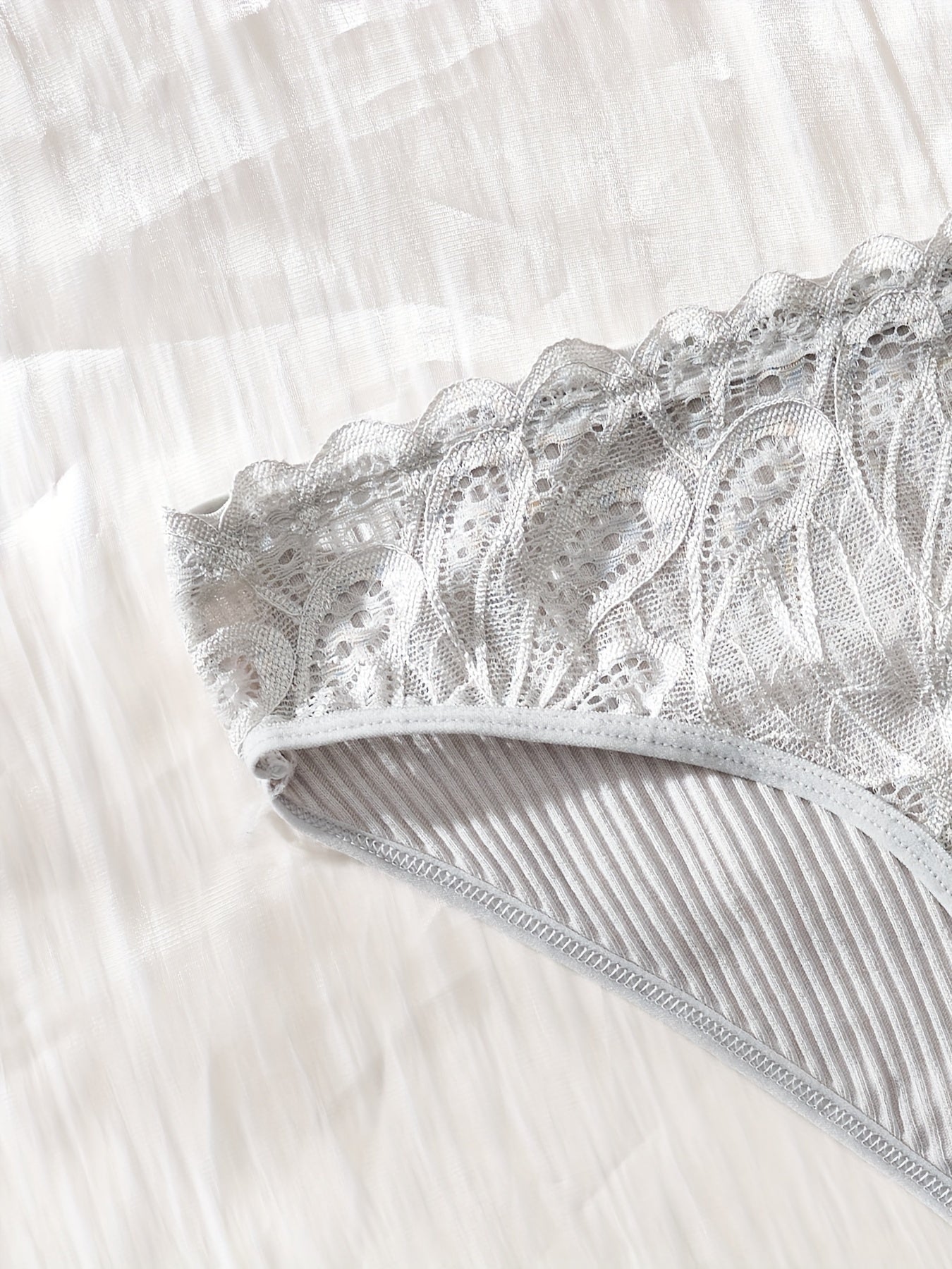 1 Элегантные хлопковые трусики с кружевной отделкой для женщин, дышащее трикотажное нижнее белье, удобное и стильное, взрослое - 1 упаковка