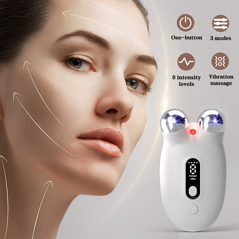 Facial and Neck Massager with 3 Modes 9 Intensity Levels Rechargeable Lithium Battery