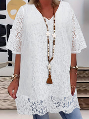 Plus Size Kelepçeli Chiziqli T-shirt ayollar modasi