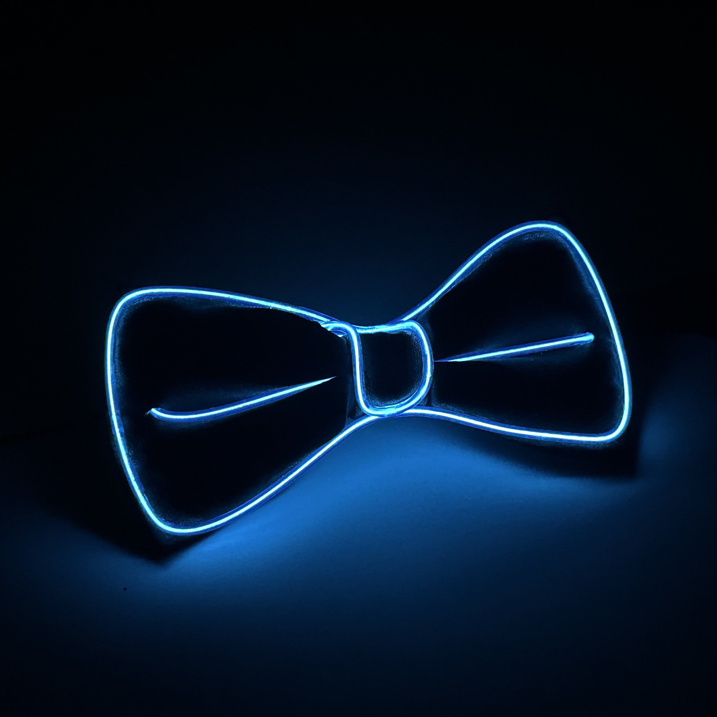 Halloween Glowing LED Neon Bow Tie for Parties Festivals and Celebrations