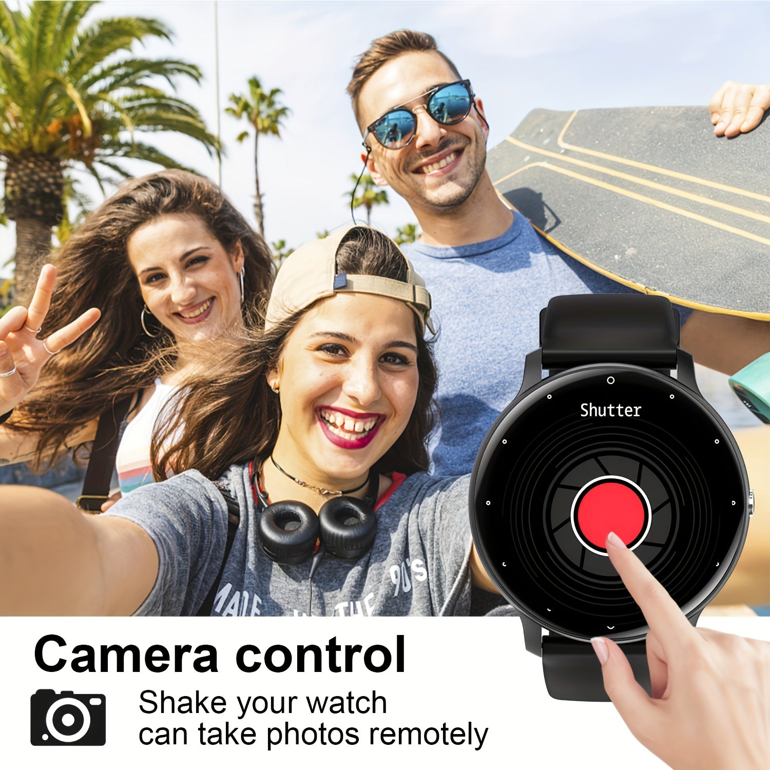 Women's Smart Watch 1.28-Inch Round Screen Fitness Tracker with 123 Sports Modes