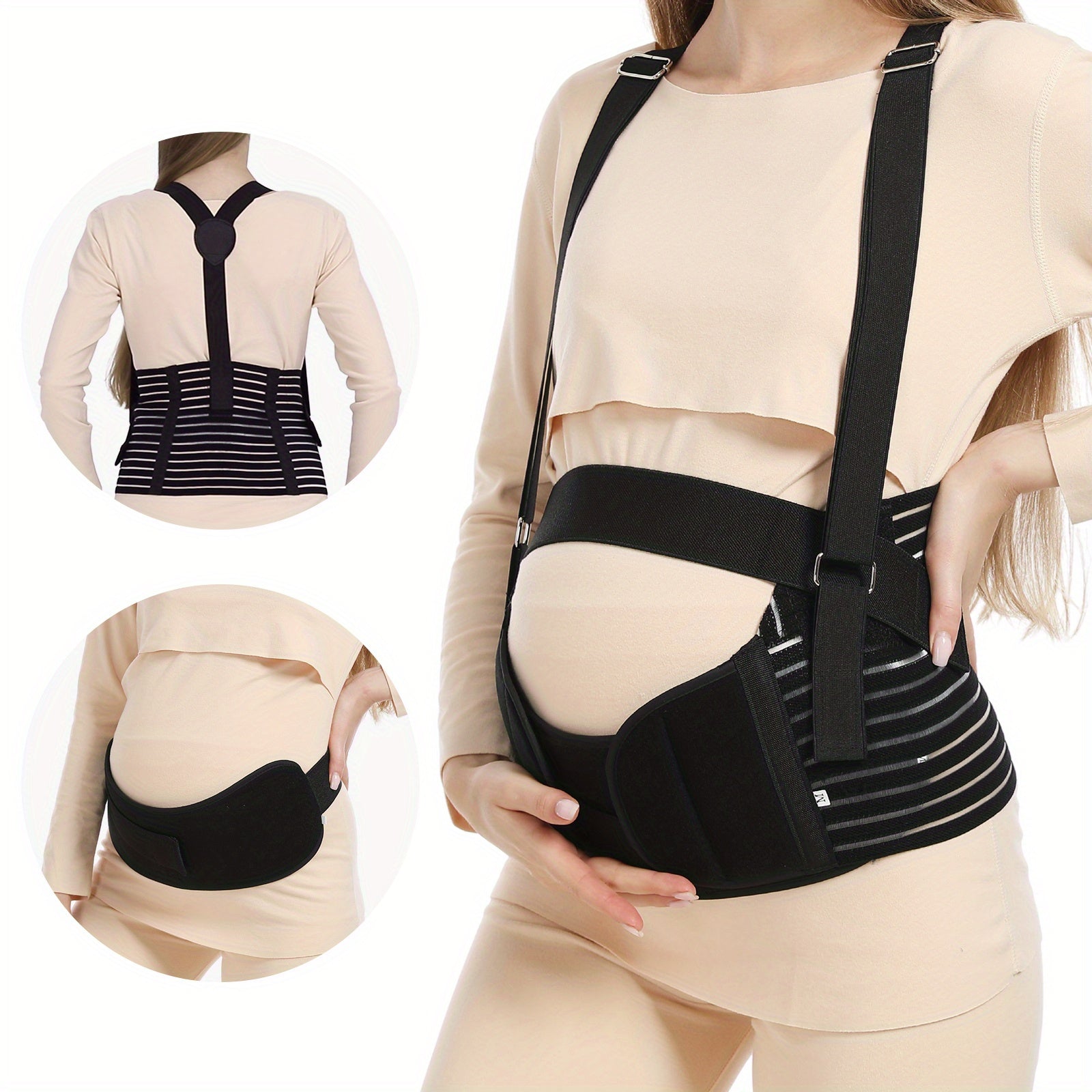 Pregnancy and Postpartum Support Belt Breathable Adjustable Maternity Belt with Detachable Shoulder Strap