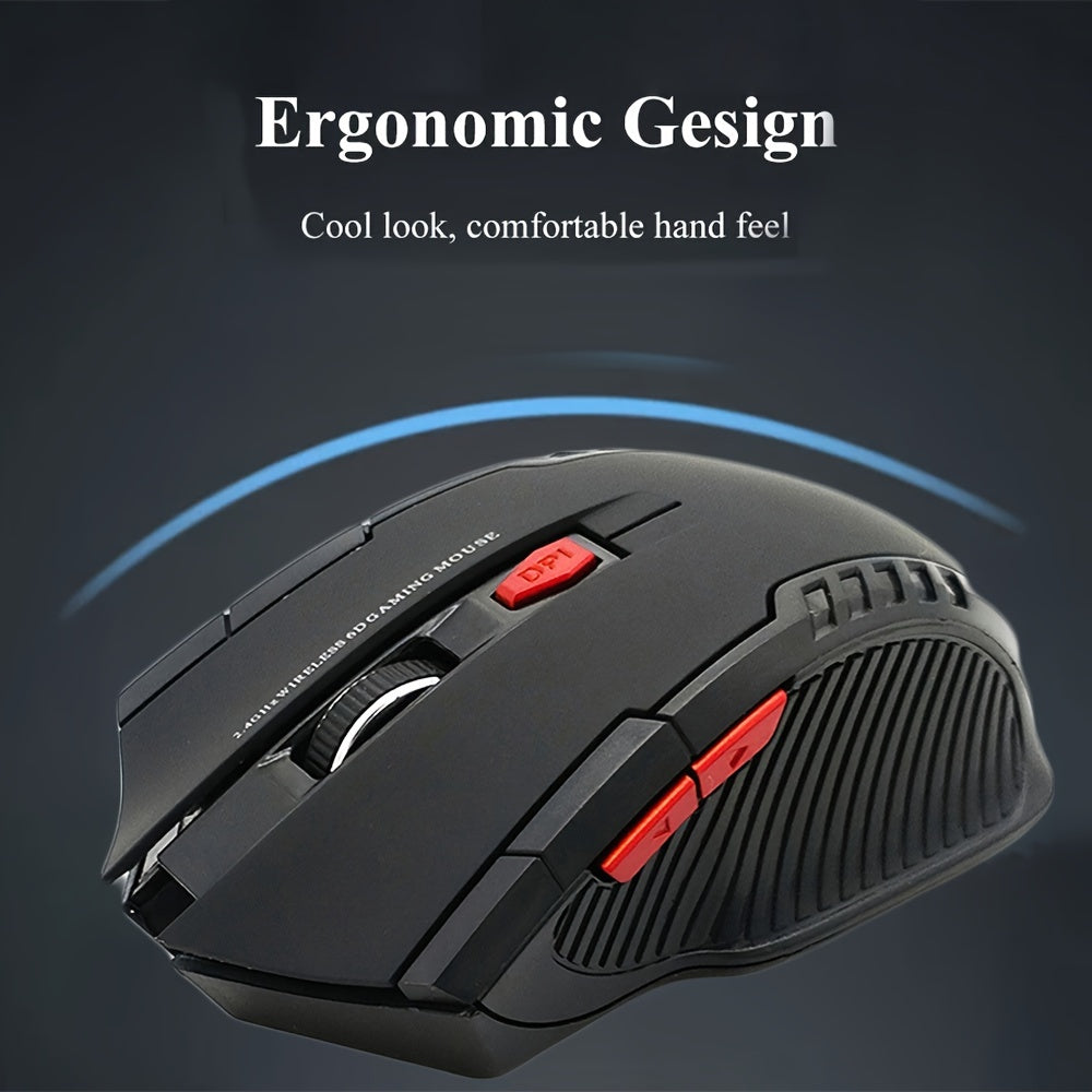 Ergonomik dizaynga ega portativ simsiz sichqoncha, o'yin va ofis ishlari uchun ideal.