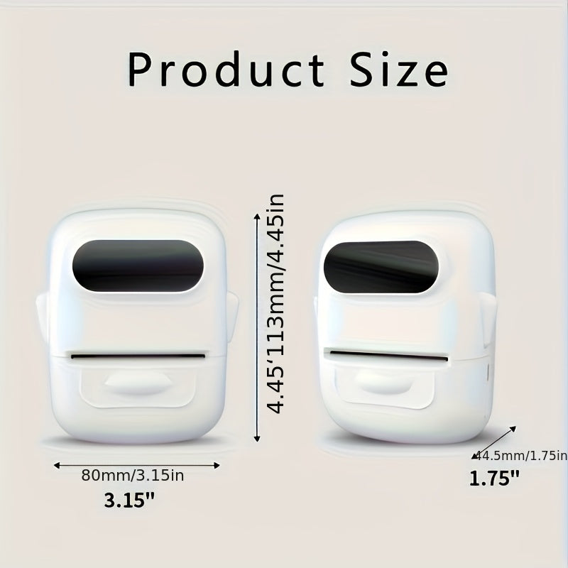 Portable Thermal Label Printer for Android iOS with 40x30mm Stickers