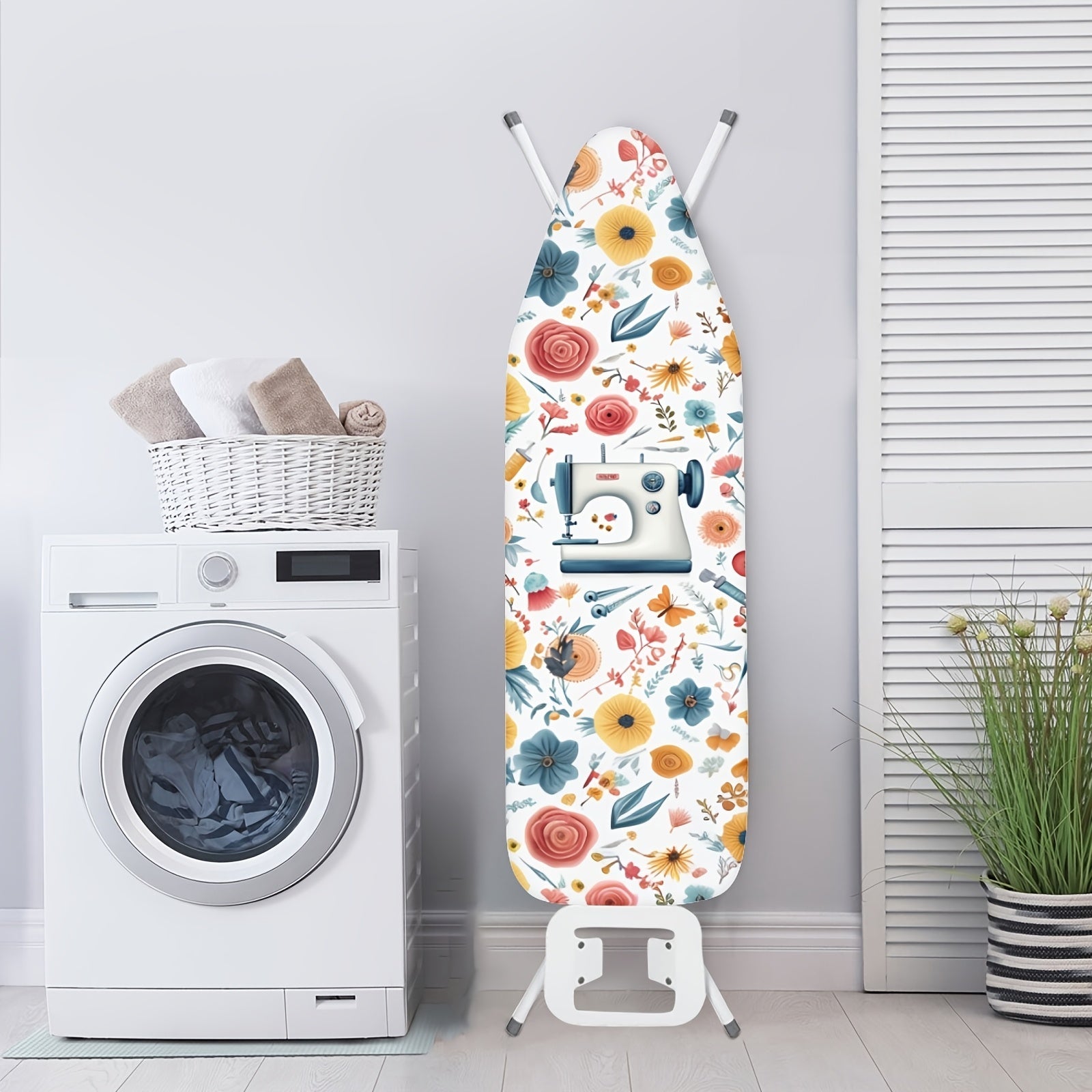 Cartoon Ironing Board Cover with Elastic Edge, Stain-Resistant, Non-Slip, Standard Size