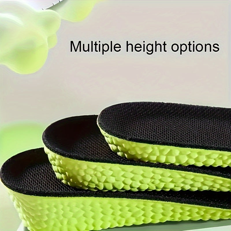 Unisex Comfort Height Boost Insoles for Sneakers EVA Odor-Resistant Support