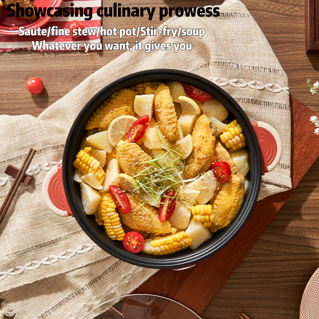 28cm elektr oshpazlik qozoni uy uchun, yopishqoq bo'lmagan, tez qizdirish, oson boshqarish