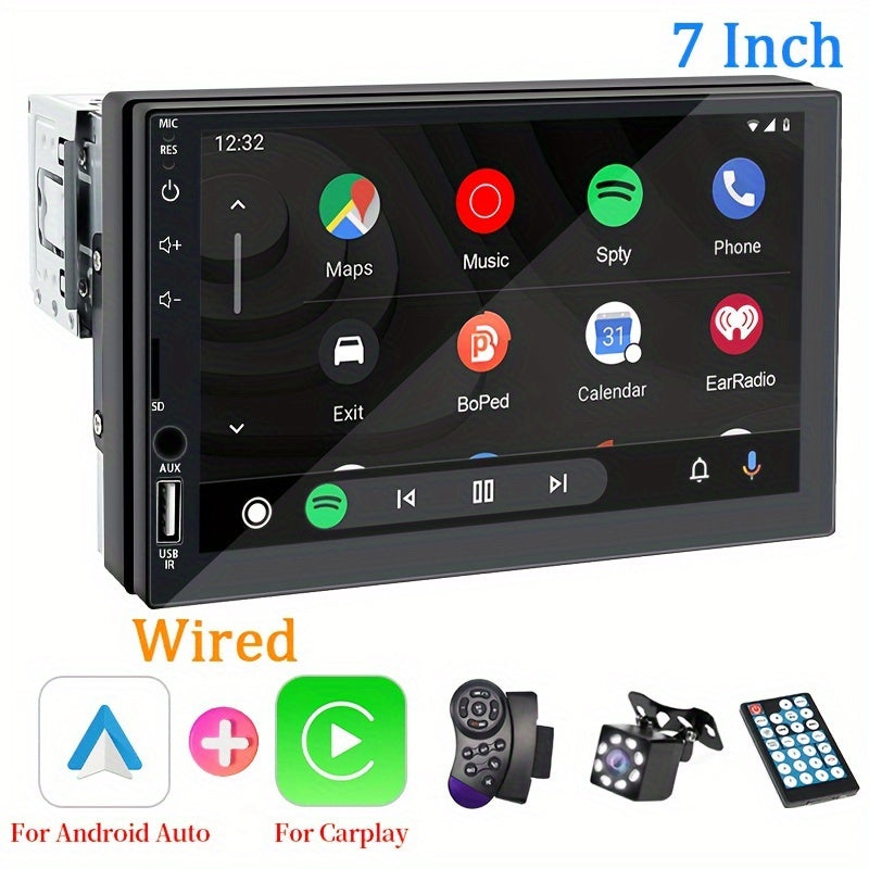 Universal Car Audio Receiver with 7-Inch Touch Screen GPS Navigation Wireless Connectivity