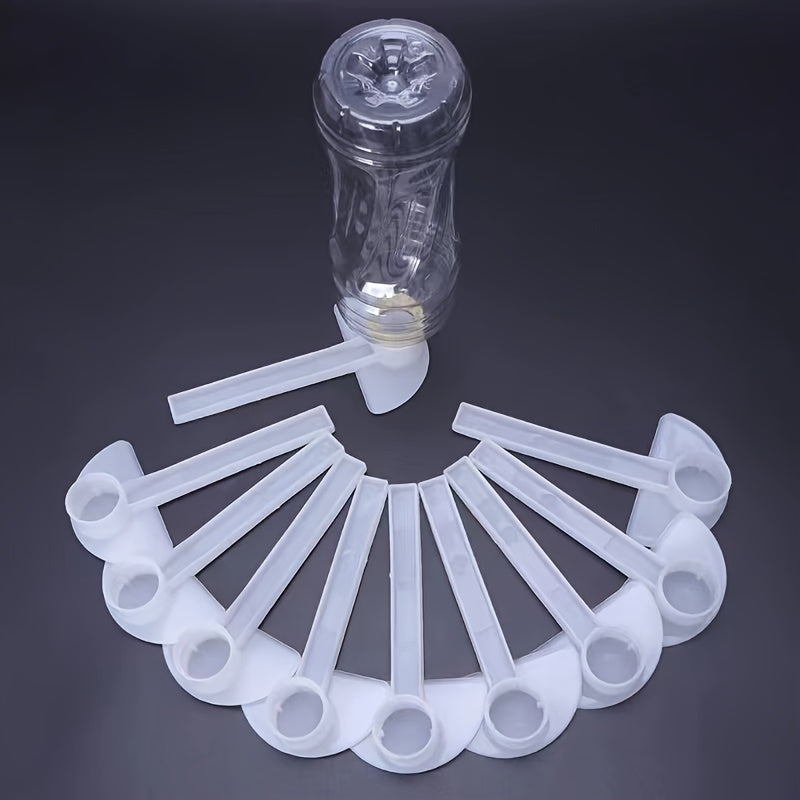 10 dona asalari uchun suv idishlari, plastik oziqlantirish asboblari, 15.5cm