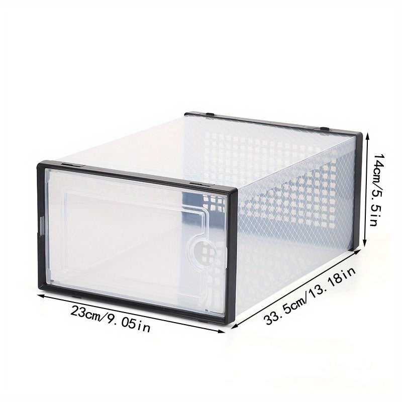 Clear Plastic Shoe Storage Boxes with Lids, Collapsible Stackable Organizer in Packs of 2 12 18 24