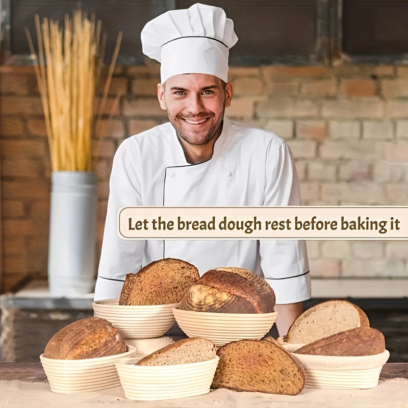 Cloth Bread Proofing Basket Liners Rustic Style Eco-Friendly Baking Accessories Bundle