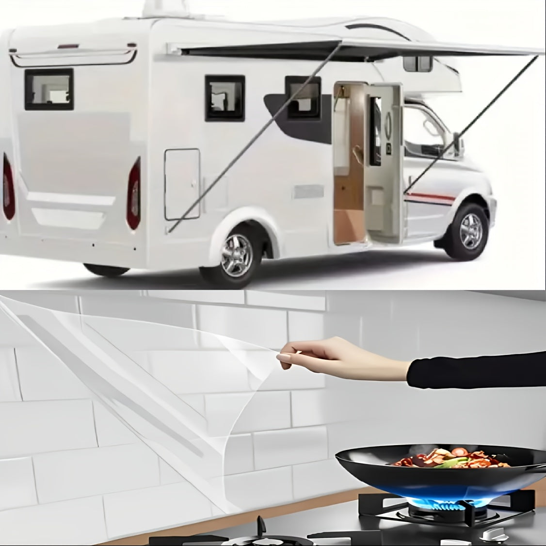 Electrostatic Wall Protective Film Waterproof Oil-Proof Plastic Sticker for Kitchen