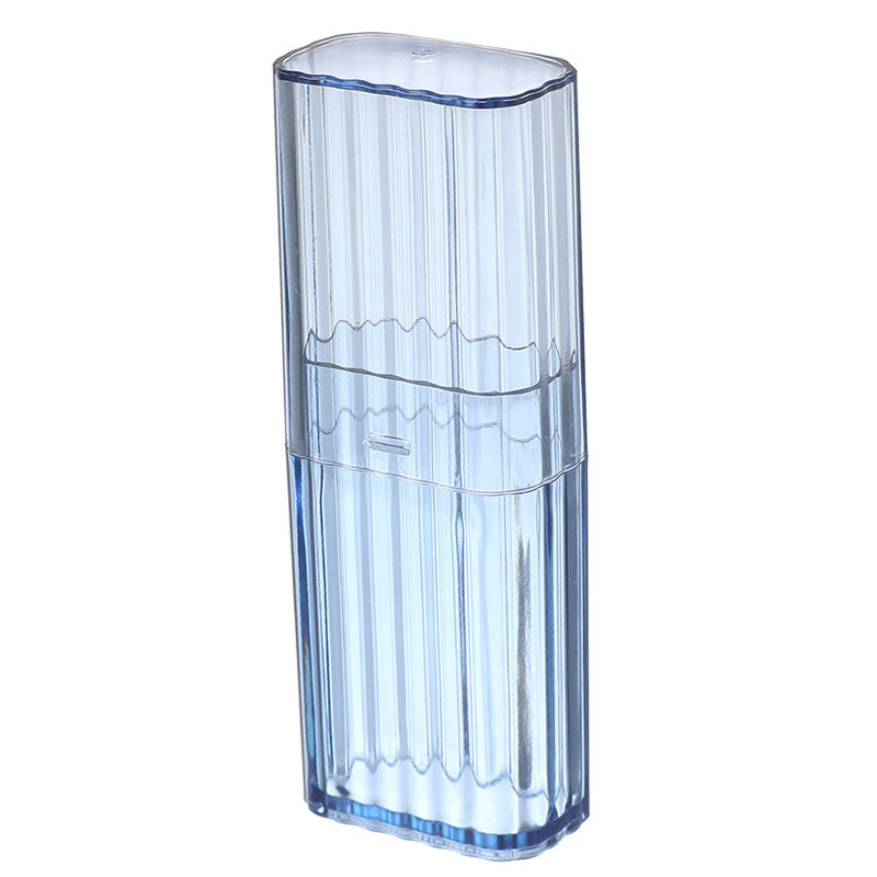 Caja de almacenamiento transparente para palillos, hisopos de algodón, vendas y pegatinas para viajes