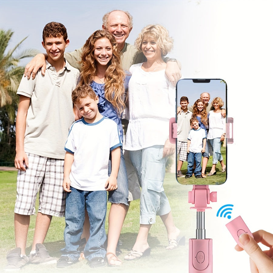 Selfie Stick with Phone Mount Wireless Remote 360° Rotation Extendable Travel Essential for Smartphones