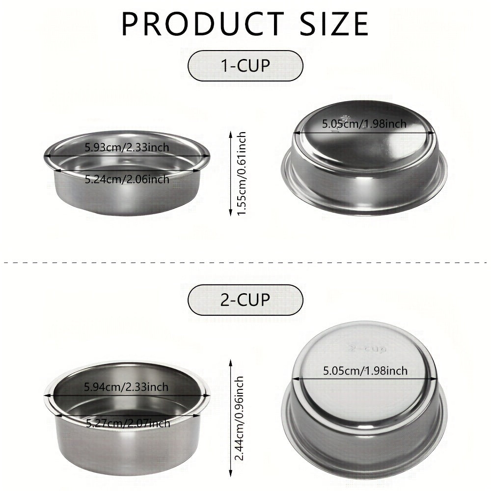 Stainless Steel Espresso Filter Basket Double Layer 51mm for Portafilters