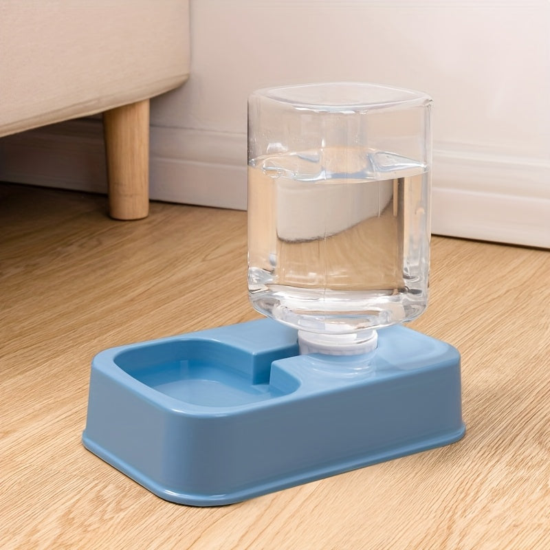 Self-Feeder and Water Dispenser Set for Cats Durable Plastic Automatic Feline Food and Water Dispenser