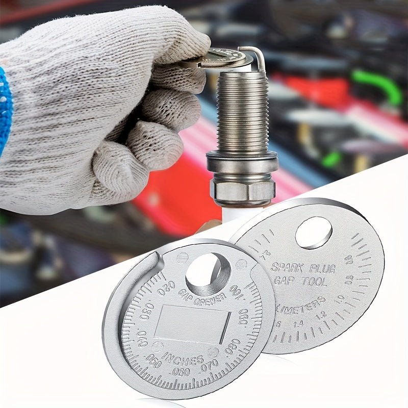 Spark Plug Gap Tool Coin-Type Feeler Gauge for Car Motorcycle Maintenance