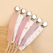 Baby Soother Chain Set of 4 for Ages 0-3 Stainless Steel Clips Various Colors