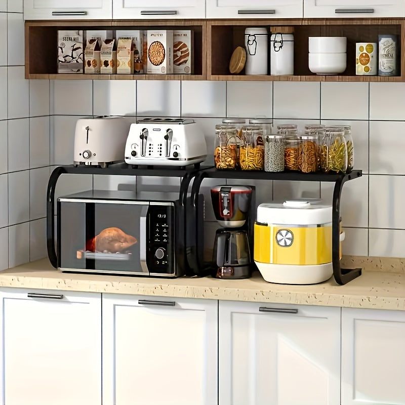 Soporte para microondas duradero y colorido con organizador de especias para cocinas modernas