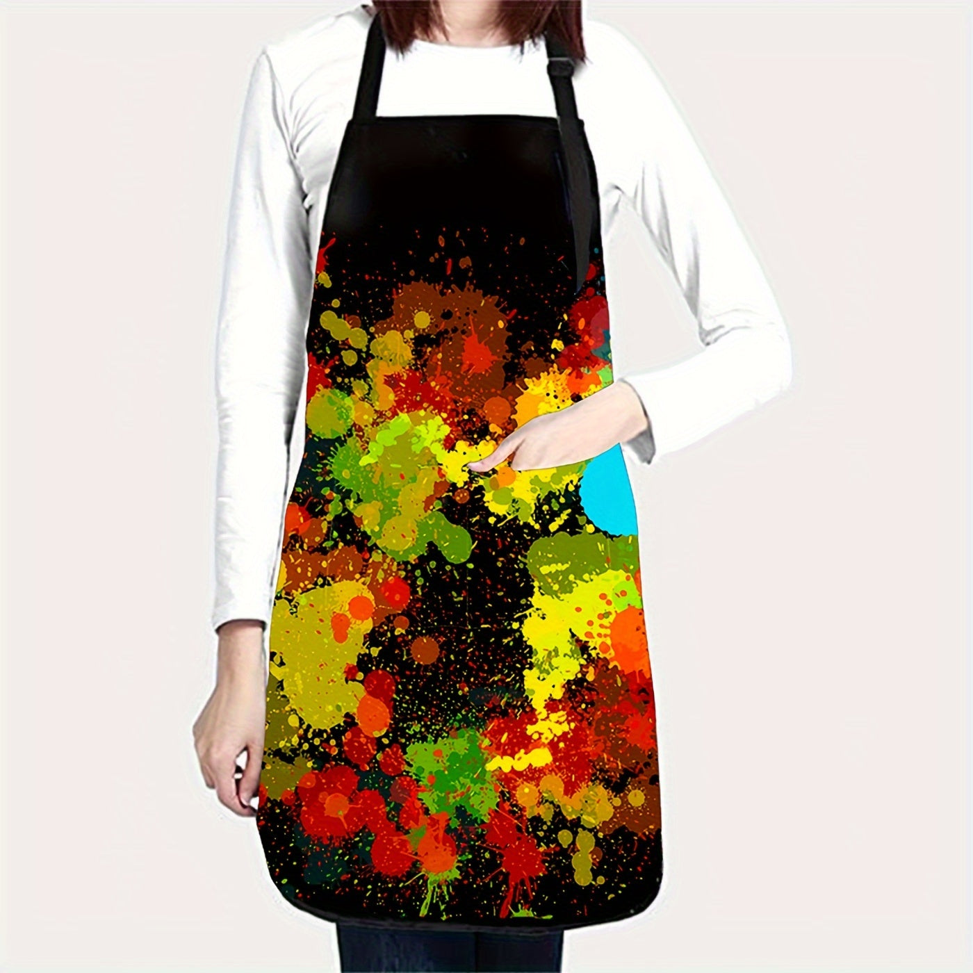 Colorful Waterproof Apron for Artists, Teachers, and Chefs Adjustable