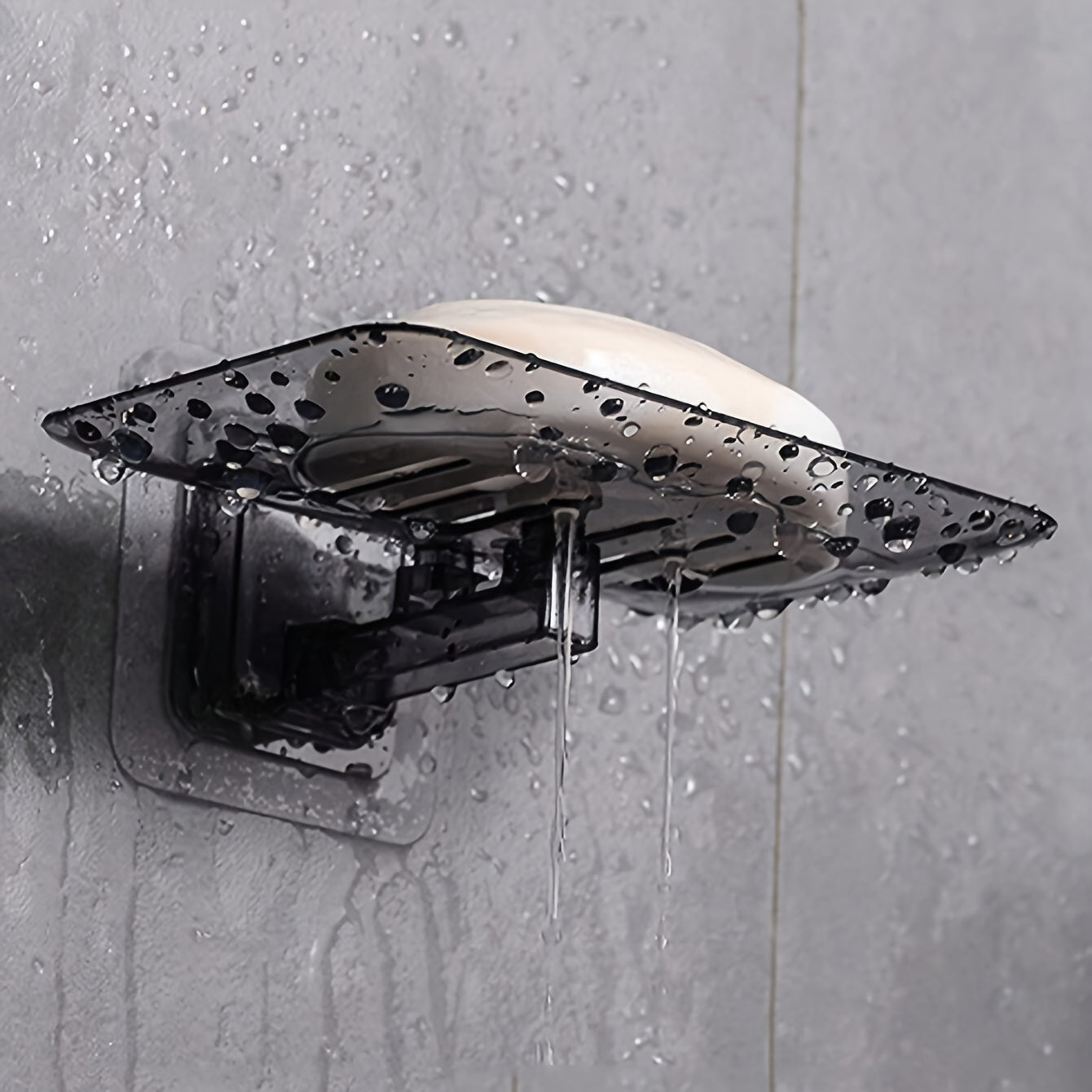 Jabonera de pared sin taladro con adhesivo fuerte para baño y cocina