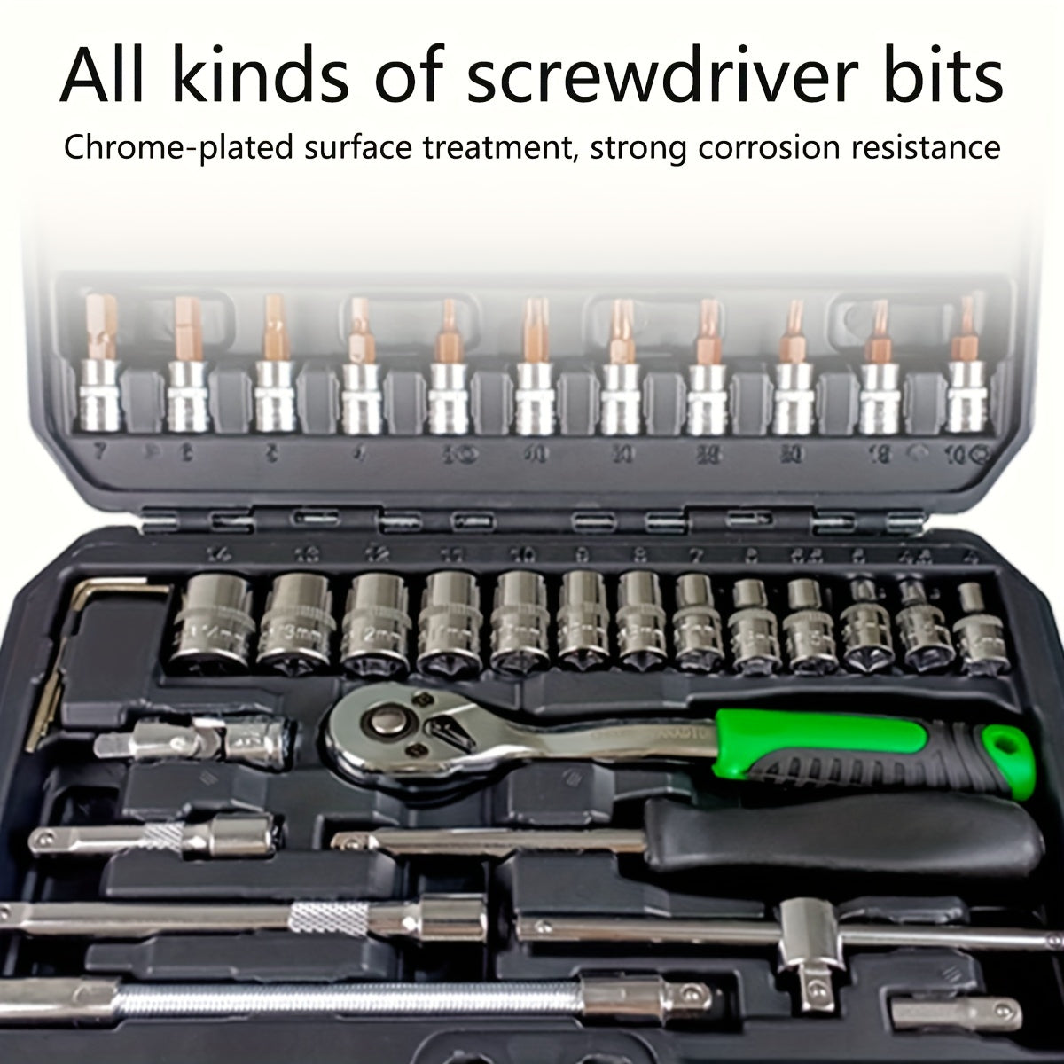 Juego de llaves dinamométricas de acero de 46 piezas para reparación de bicicletas y coches