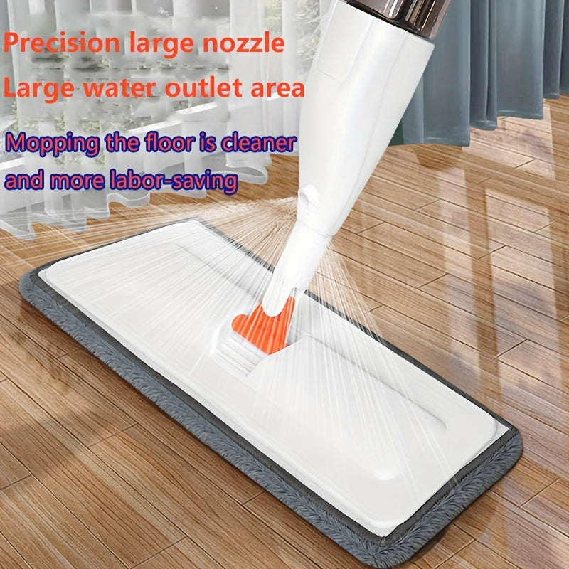Stainless Steel Spray Mop with Reusable Microfiber Pad for Floor Cleaning
