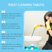Bathroom Toilet Cleaning Tablets - Stain and Odor Removal, Bubble Technology