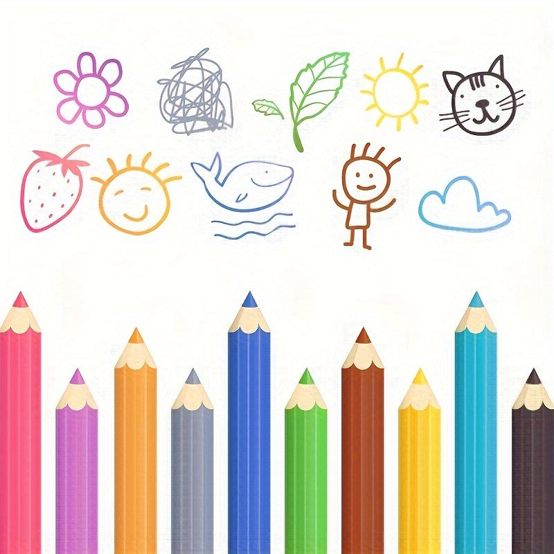 Kids' Cartoon Wall Stickers with School Supplies for Kids' Rooms
