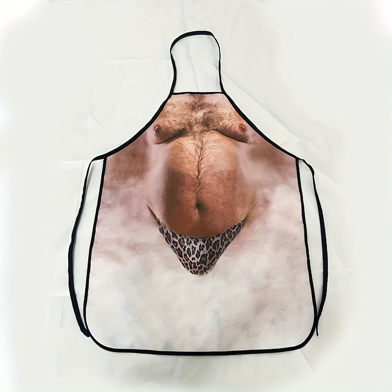 Polyester Apron with Funny Beer Belly Design for BBQ Parties and Father's Day