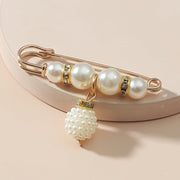 Set of 12 Faux Pearl Waist Pins Safety Pins for Sweaters Cardigans and Skirts