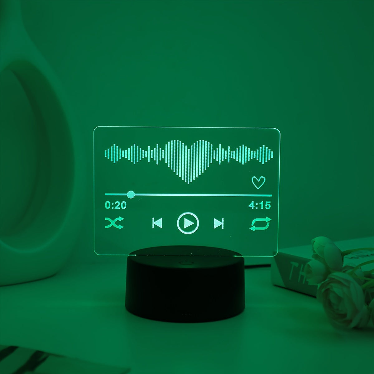 3D Night Light with Touch Control and 7-Color Ambient Lighting for Bedroom and Living Room