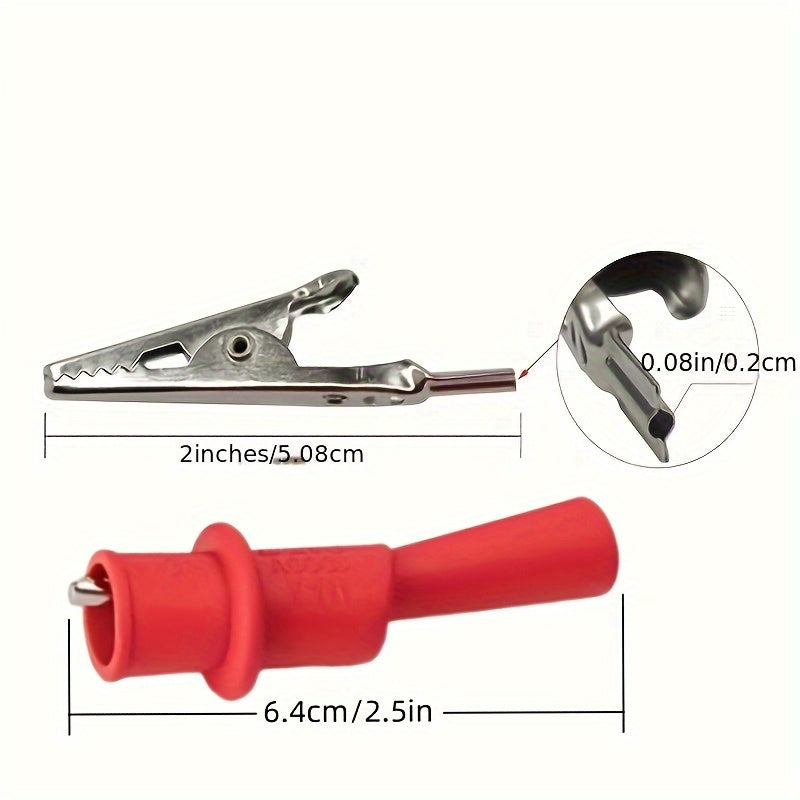 Crocodile Test Clip Double Insulated Silicone Rubber 2mm CAT III 1000V