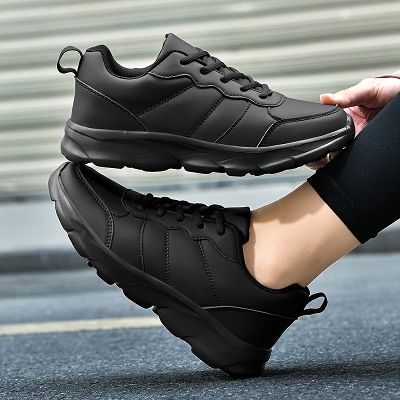 Women’s Black Casual Sneakers Lightweight Durable Walking Shoes