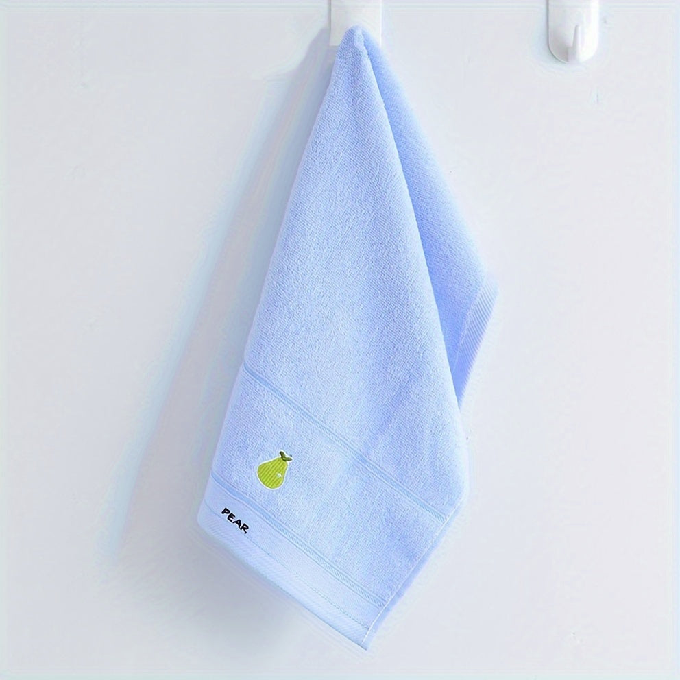 Cotton Face Towels with Fruit Embroidery Absorbent Quick-Drying for Daily Use
