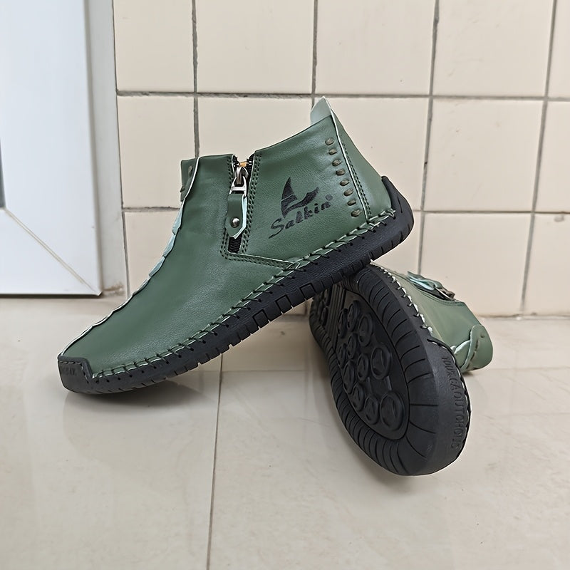 Women's Ankle Boots Breathable Microfiber Flat Heel All-Season Yellow