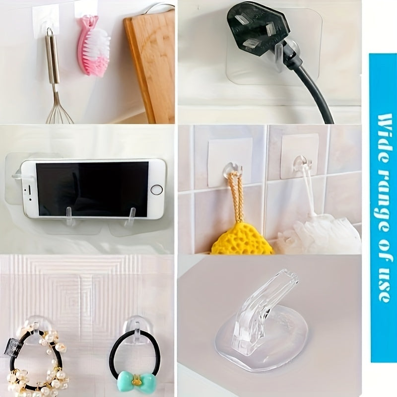 Ganchos de pared autoadhesivos resistentes, impermeables, sin taladro, con ventosa para cocina y baño