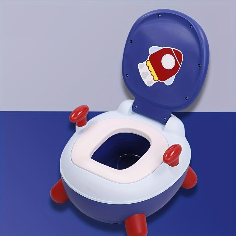 Kids Potty Chair for Toddlers 8 Months to 6 Years Rocket Pattern Plastic Safe PP