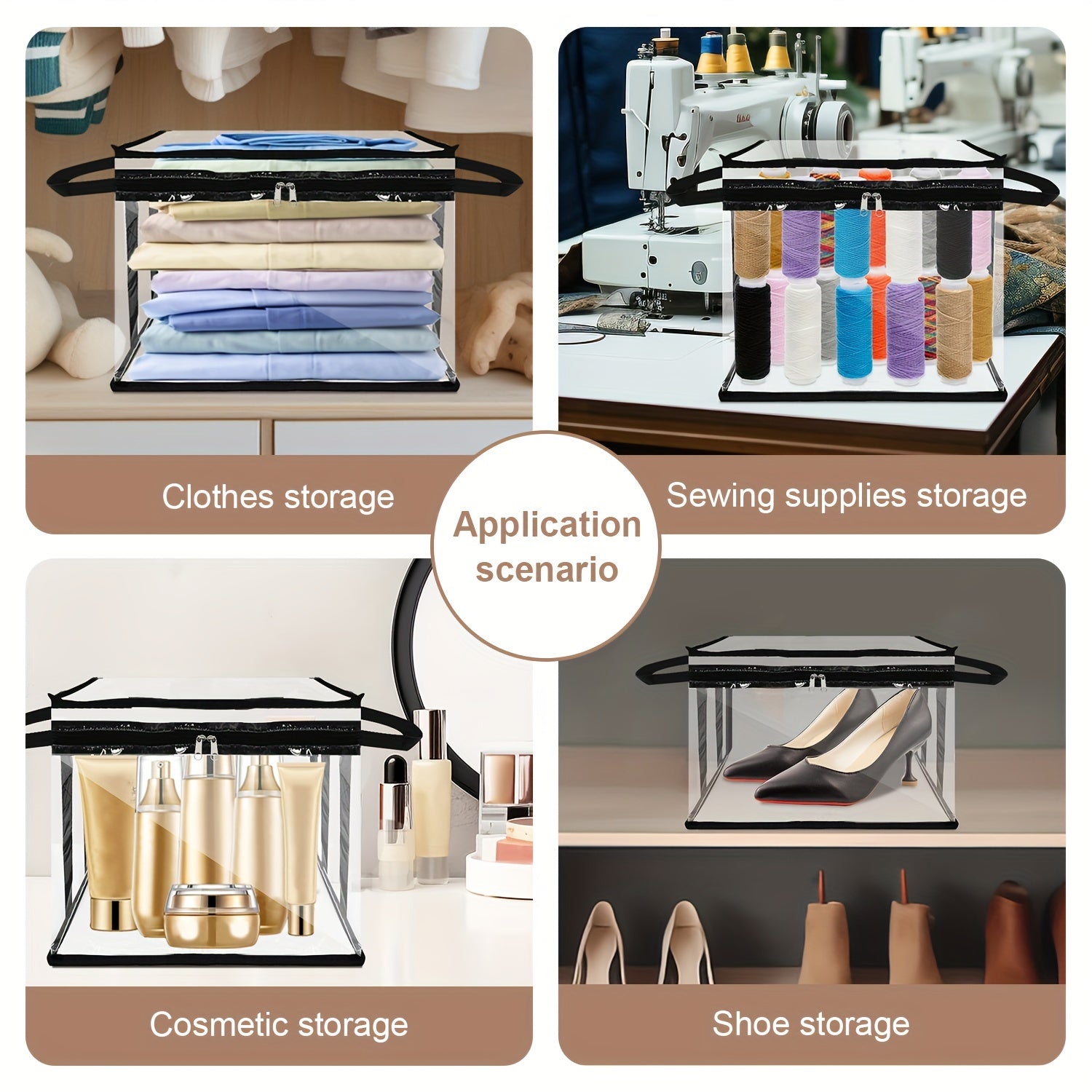 Plastic Carrying Game Bag Storage with Handles Water-Resistant Large Capacity