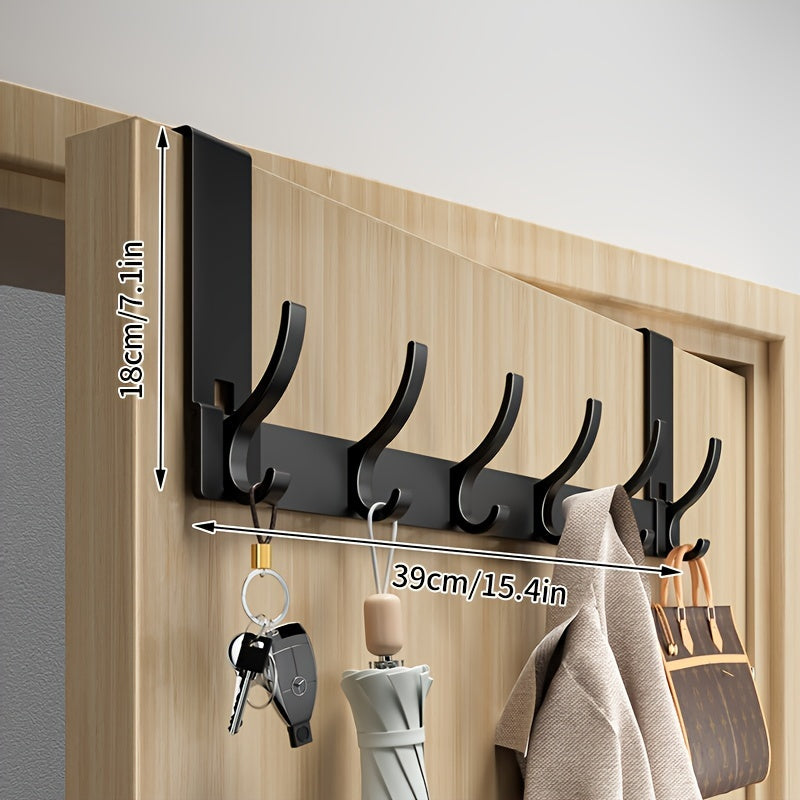 Over-the-Door Wall Hook for Clothes and Hats Made of Space Aluminum