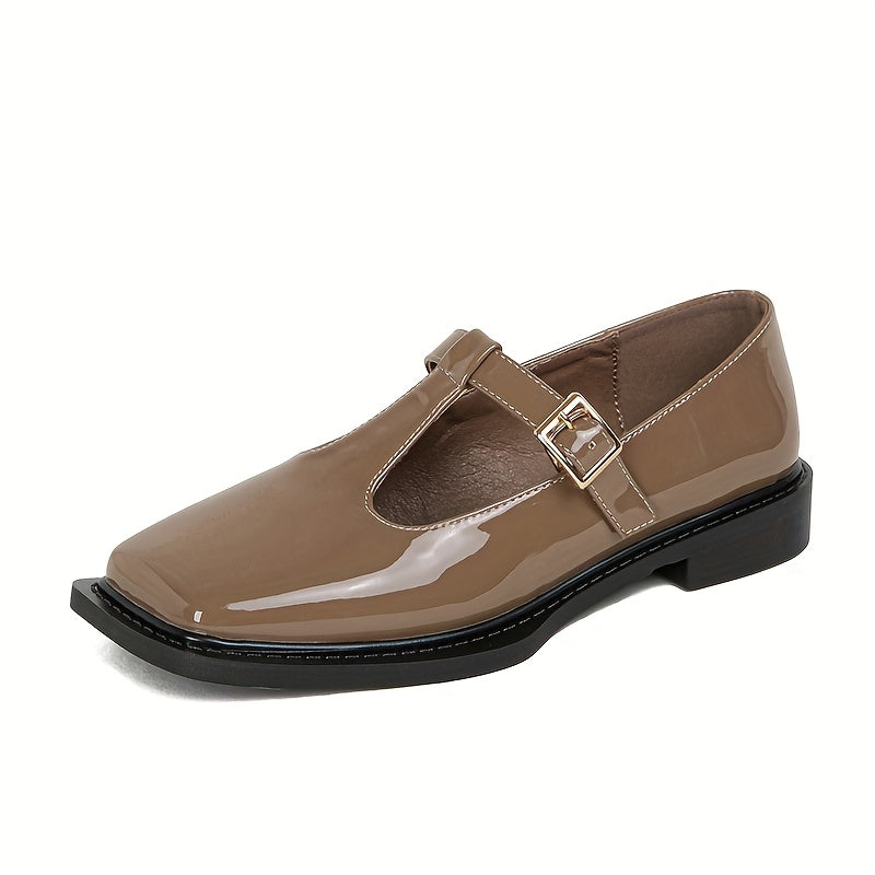 Women Breathable Summer Mary Jane Flats Square Toe Slip-On Loafers Beige Black Brown