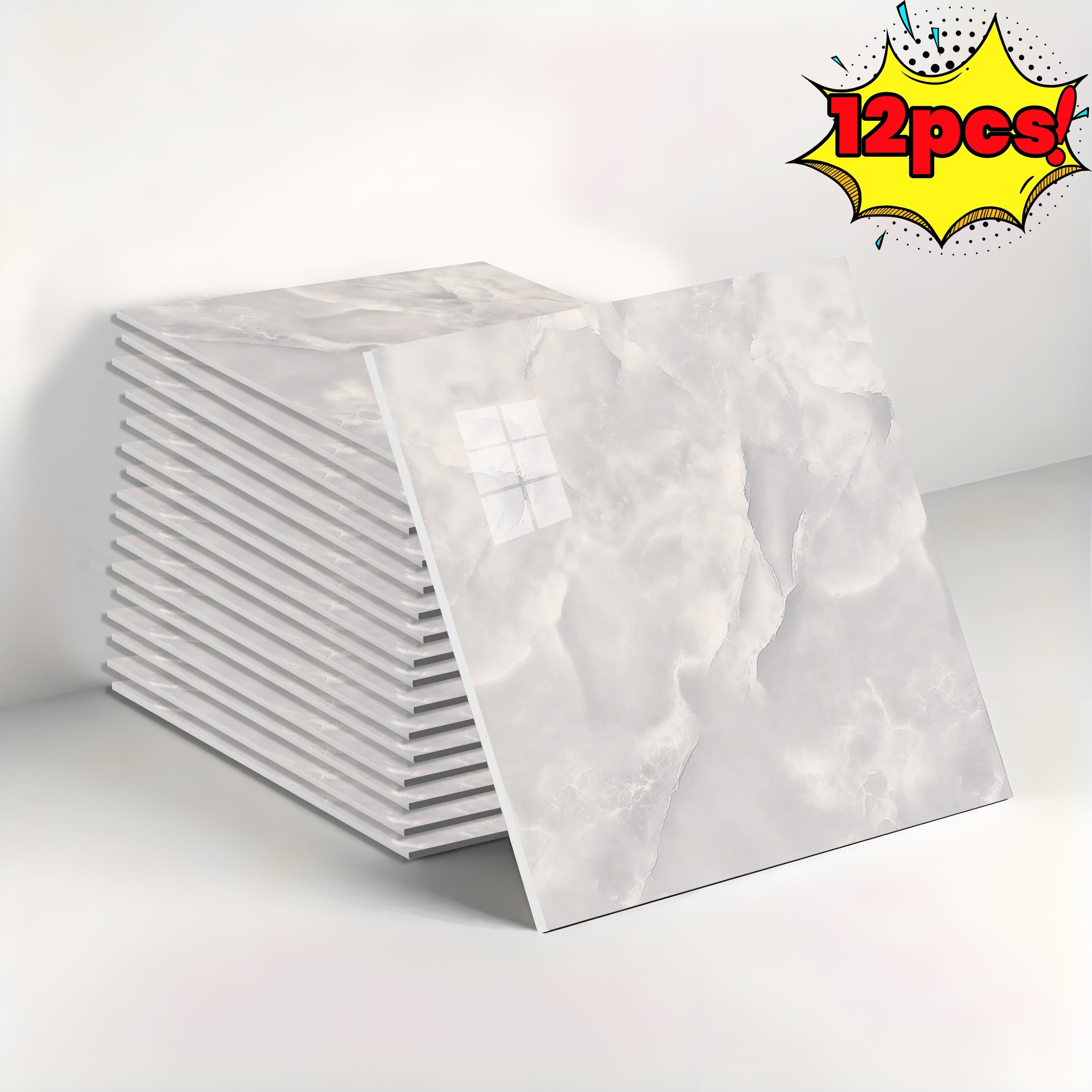 Vintage Marble Self-Adhesive Wall Tiles Waterproof Peel and Stick Backsplash for Bathroom Kitchen Living Room