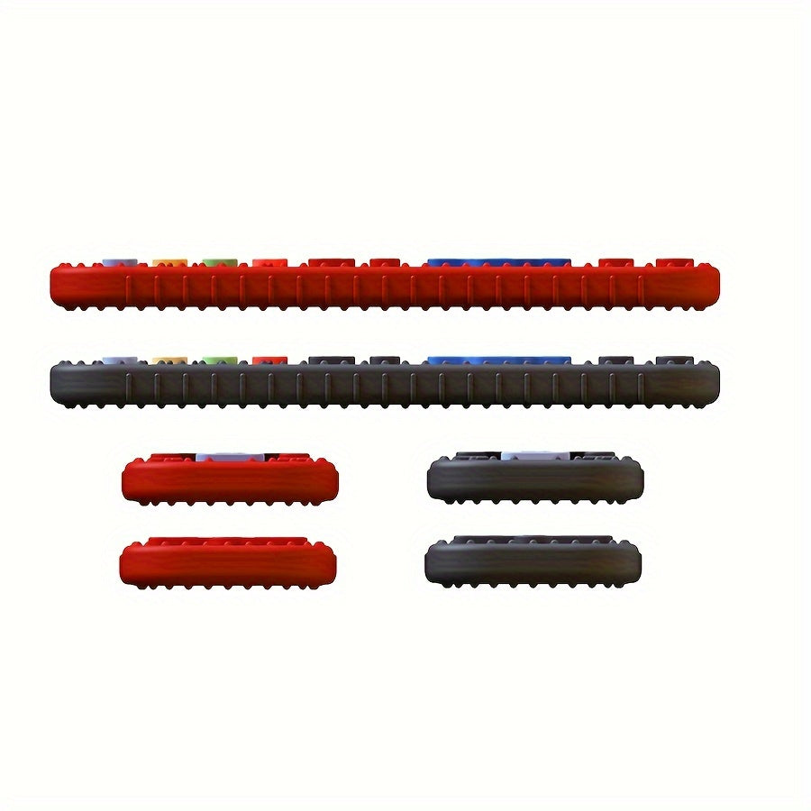 Silicone Teething Toy for Babies Non-Toxic Safe Teether in Pink Red Blue Black