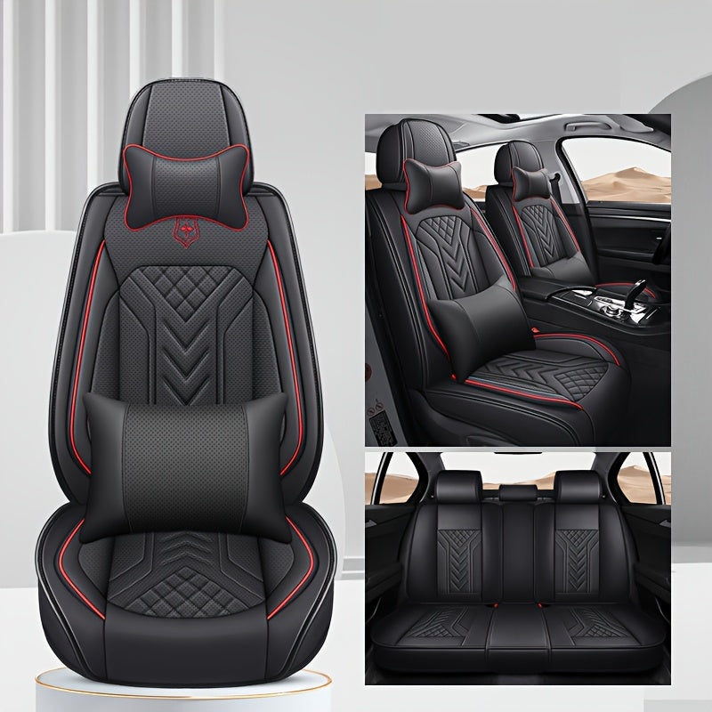 Universal Napa Leather Seat Covers for Five Seats All-Season Automotive