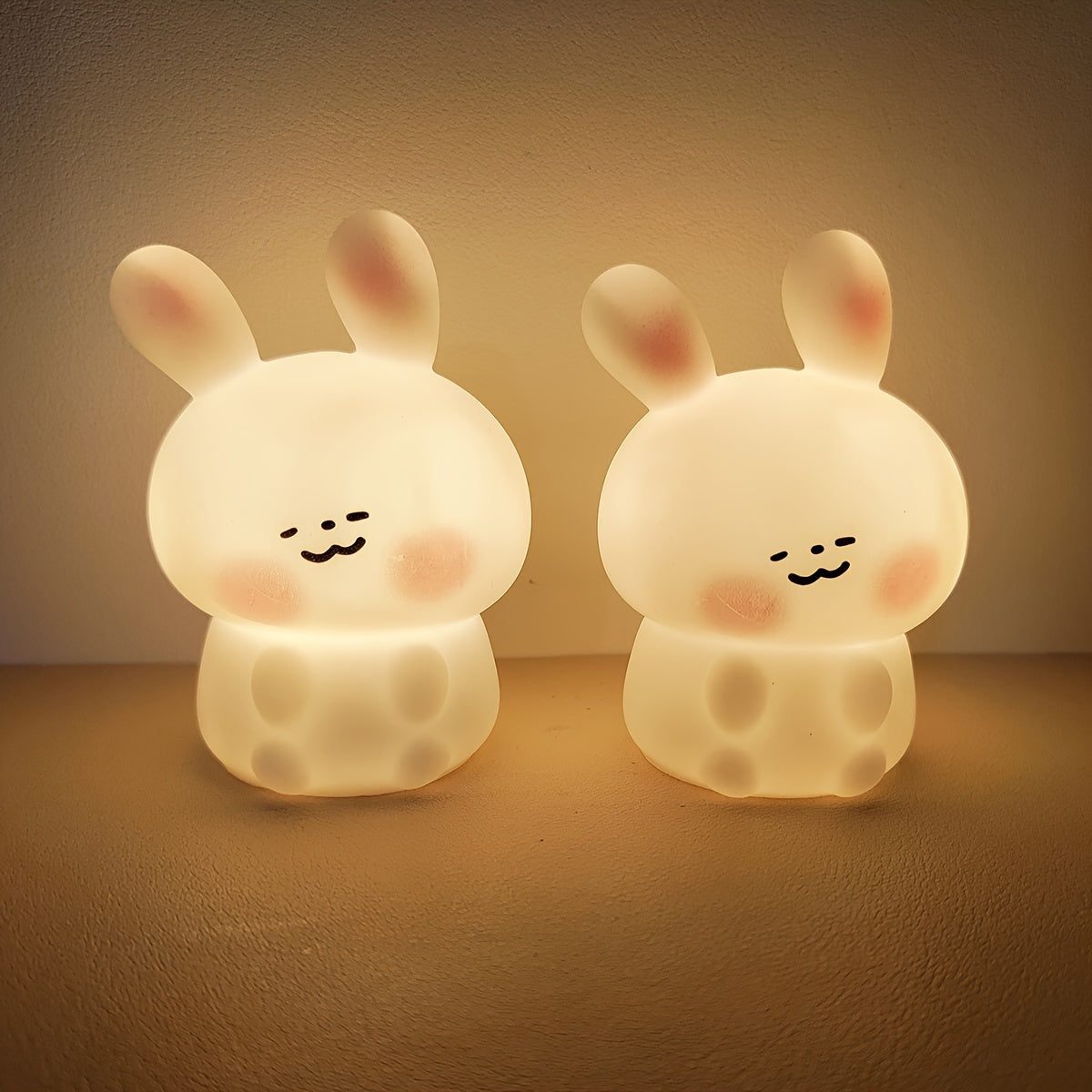 Pink Bunny LED Night Light Battery Operated for Bedroom and Party Decor