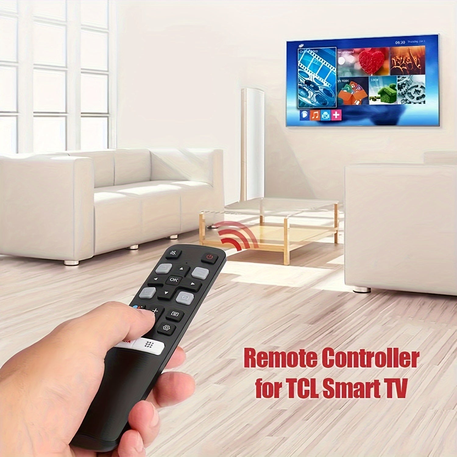Control remoto para TV TCL 32-65 pulgadas con batería, duradero, de plástico, fácil de configurar