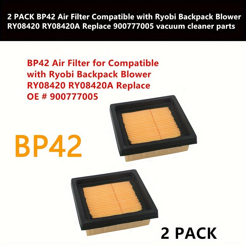 2-Pack Replacement Air Filters for Backpack Blower and Vacuum Cleaner