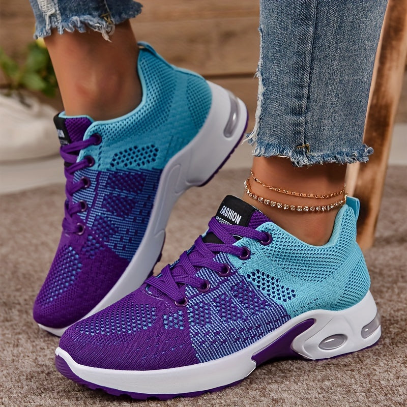 Ayollar uchun nafas oladigan, toʻqilgan pastki poyabzal, yugurish poyabzali, kundalik krossovkalar, kattaroq o'lcham