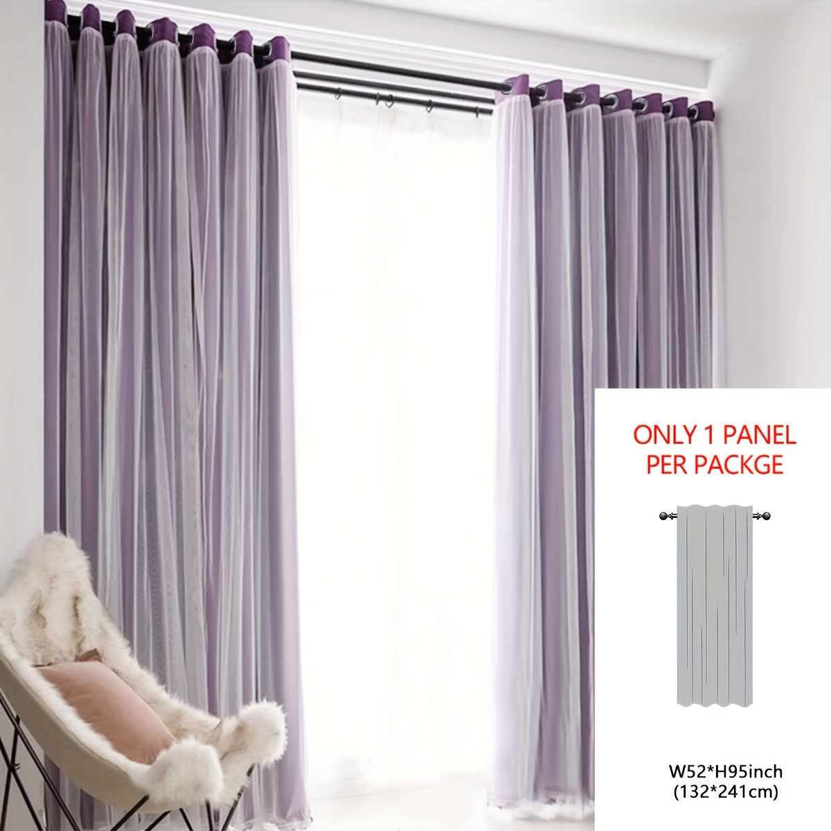 Blackout Curtains Single Panel Black Fabric Modern Simple Noise Reduction for Living Room Bedroom