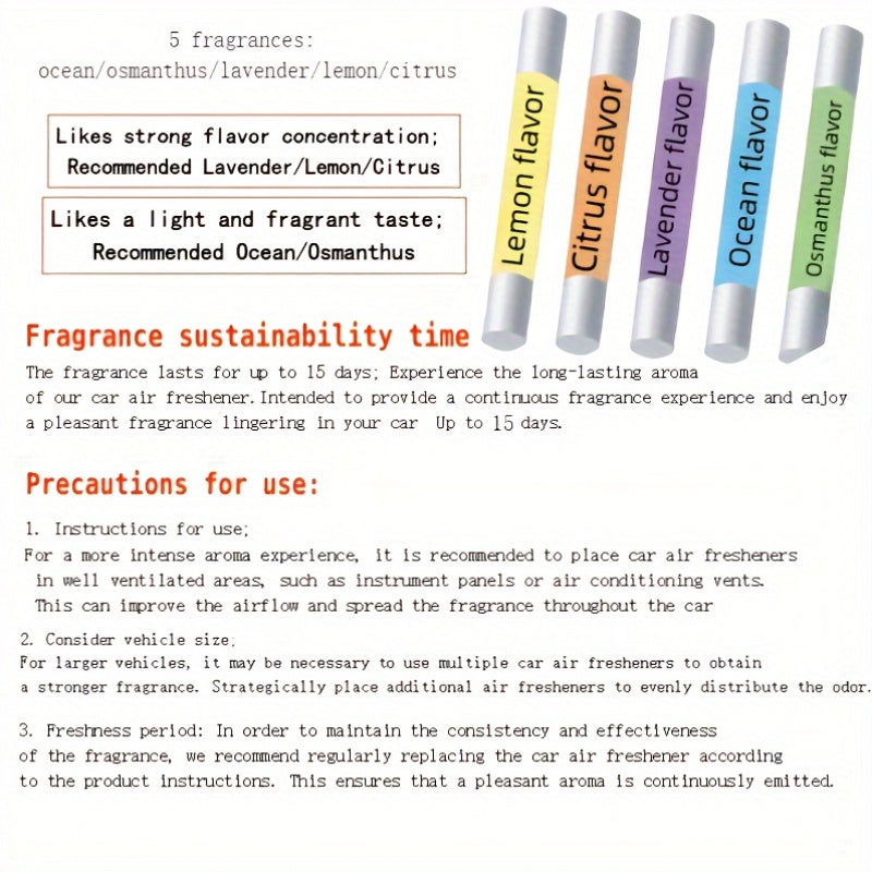7-Donali avtomobil havo tozalagichi vent kliplar, hidi yo'qotuvchi, havoni yangilash, uzoq davom etadigan atir